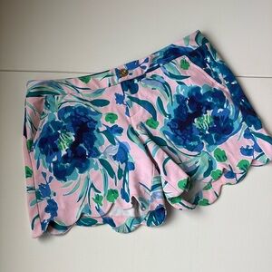 Lilly pulitzer Buttercup Knit Shorts Pink Tropics Sweet Pea Print Size 6